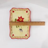 Vintage Pfaltzgraff Napoli Ceramic Tray, Everything Tray, Floral Hand Painted Ceramic Tray