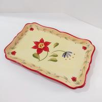 Vintage Pfaltzgraff Napoli Ceramic Tray, Everything Tray, Floral Hand Painted Ceramic Tray