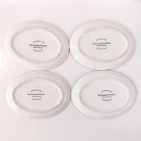 Vintage Williams Sonoma Tuscan Villa Oval Appetizer Plates, Set of Four