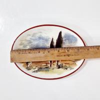 Vintage Williams Sonoma Tuscan Villa Oval Appetizer Plates, Set of Four