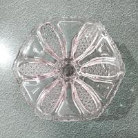 Antique Fostoria No 1578 Tuxedo Footed Clear Glass Fruit Bowl, Circa 1908, EAPG Paneled Button and Cane Decorative Centerpiece Bowl