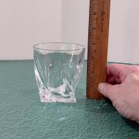 Vintage Mikasa Motion Double Old Fashioned Glasses, Set of Two, Twisted Whiskey Glasses