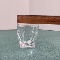Vintage Mikasa Motion Double Old Fashioned Glasses, Set of Two, Twisted Whiskey Glasses