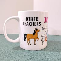 Vintage Funny Teacher Unicorn Coffee Tea Mug, Teacher Gift