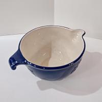 Vintage Pfaltzgraff Weir in Your Kitchen Chicory Small Batter Bowl, Blue and White Ceramic Mixing Bowl with Pour Spout