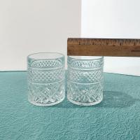 Vintage Wexford 8 Ounce Whiskey Rocks Glasses, Retro Lowball Glasses, Set of Two