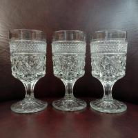 Vintage Anchor Hocking Wexford Claret Wine Glasses, Set of Three