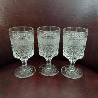 Vintage Anchor Hocking Wexford Claret Wine Glasses, Set of Three