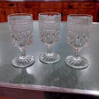 Vintage Anchor Hocking Wexford Claret Wine Glasses, Set of Three