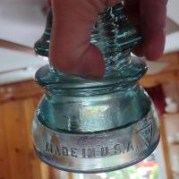 Vintage Green Whitall Tatum No 1 Glass Insulator
