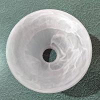 Vintage White Swirl Milk Glass Lamp Light Shade, Bell Shaped Replacement Pendant Shade