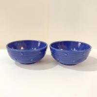 Vintage Pfaltzgraff Wyngate Blue Cereal Soup Bowls, Set of Two