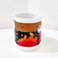 Vintage Christmas Stocking Ceramic Mug, The Luv Mug 1980's Collectible