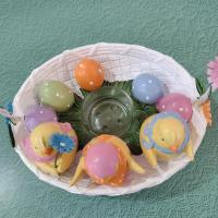 Vintage Yankee Candle Easter Basket Chicks Votive Holder, Tart Warmer