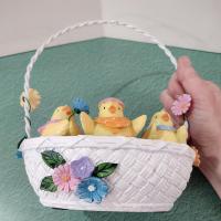 Vintage Yankee Candle Easter Basket Chicks Votive Holder, Tart Warmer