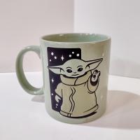 Vintage Baby Yoda Green Ceramic Coffee Tea Mug, Star Wars Oversized 20 Ounce Mug
