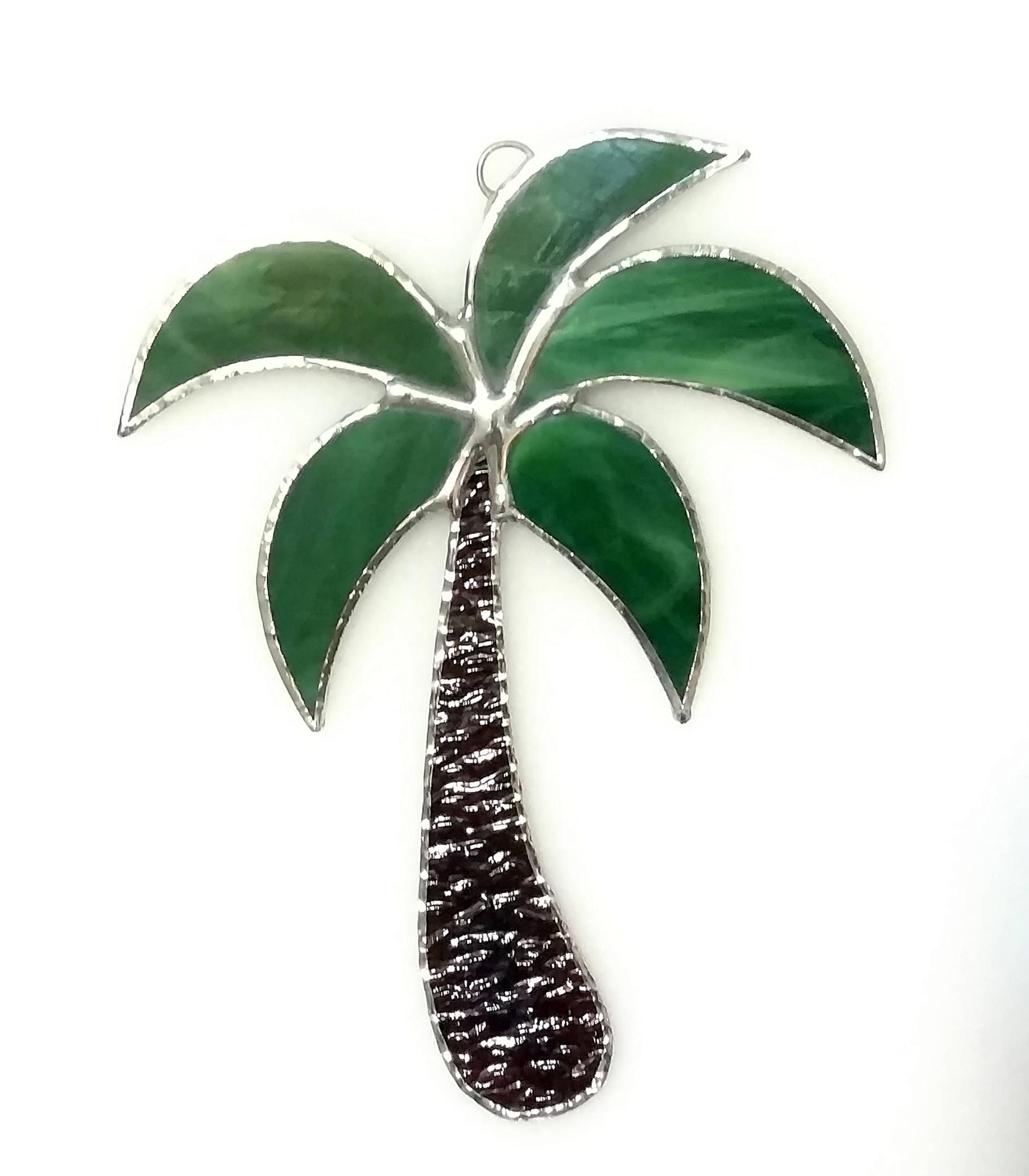 Palm Tree Stained Glass Suncatcher