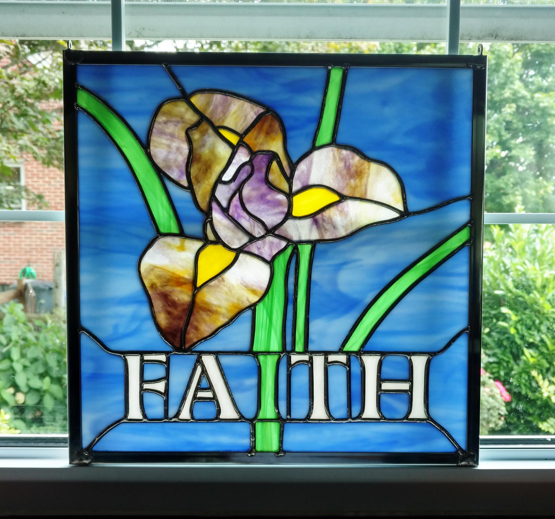 Custom Stained Glass Window Panel, Pet Portrait, Photo Rendering