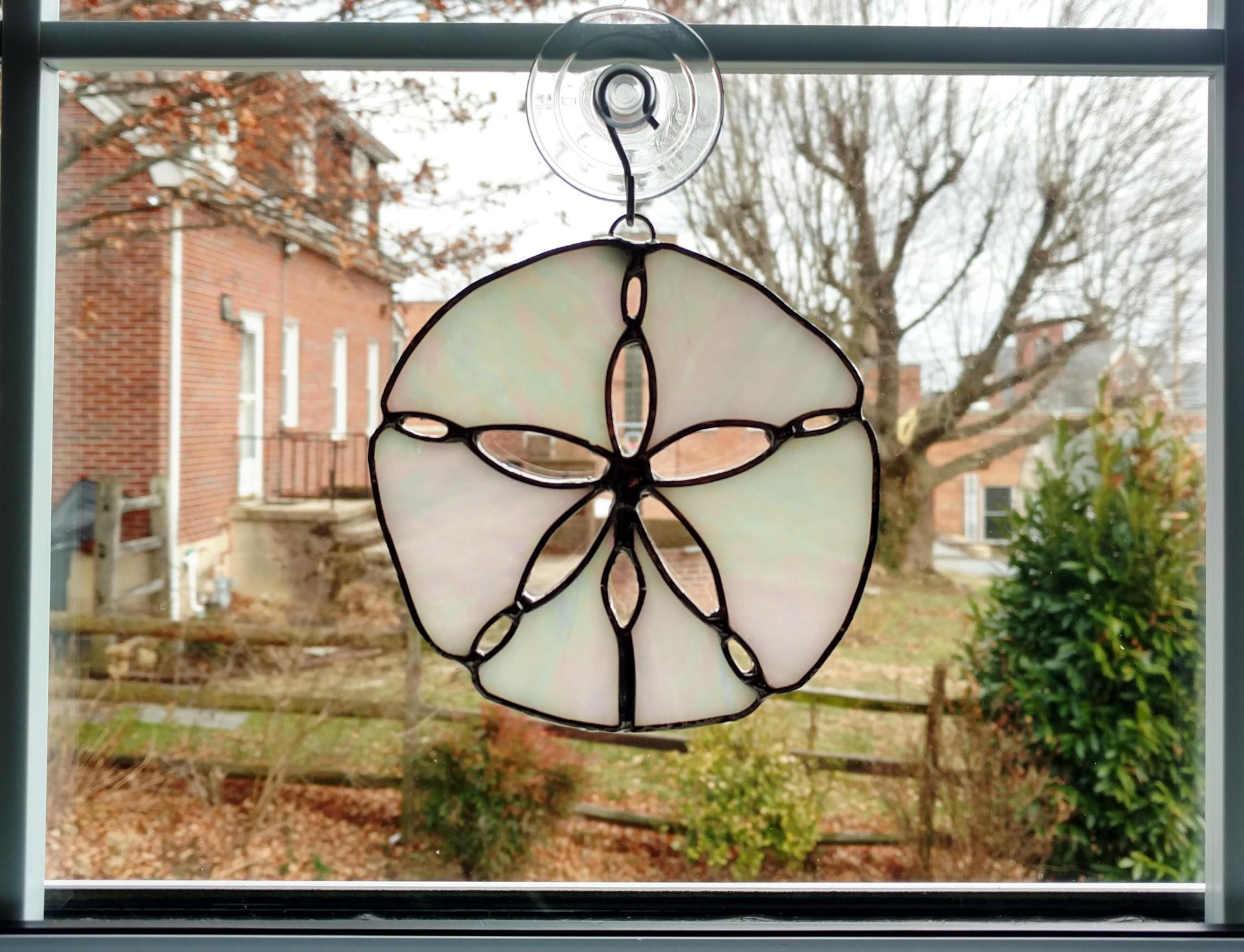 Sand Dollar Stained Glass Suncatcher