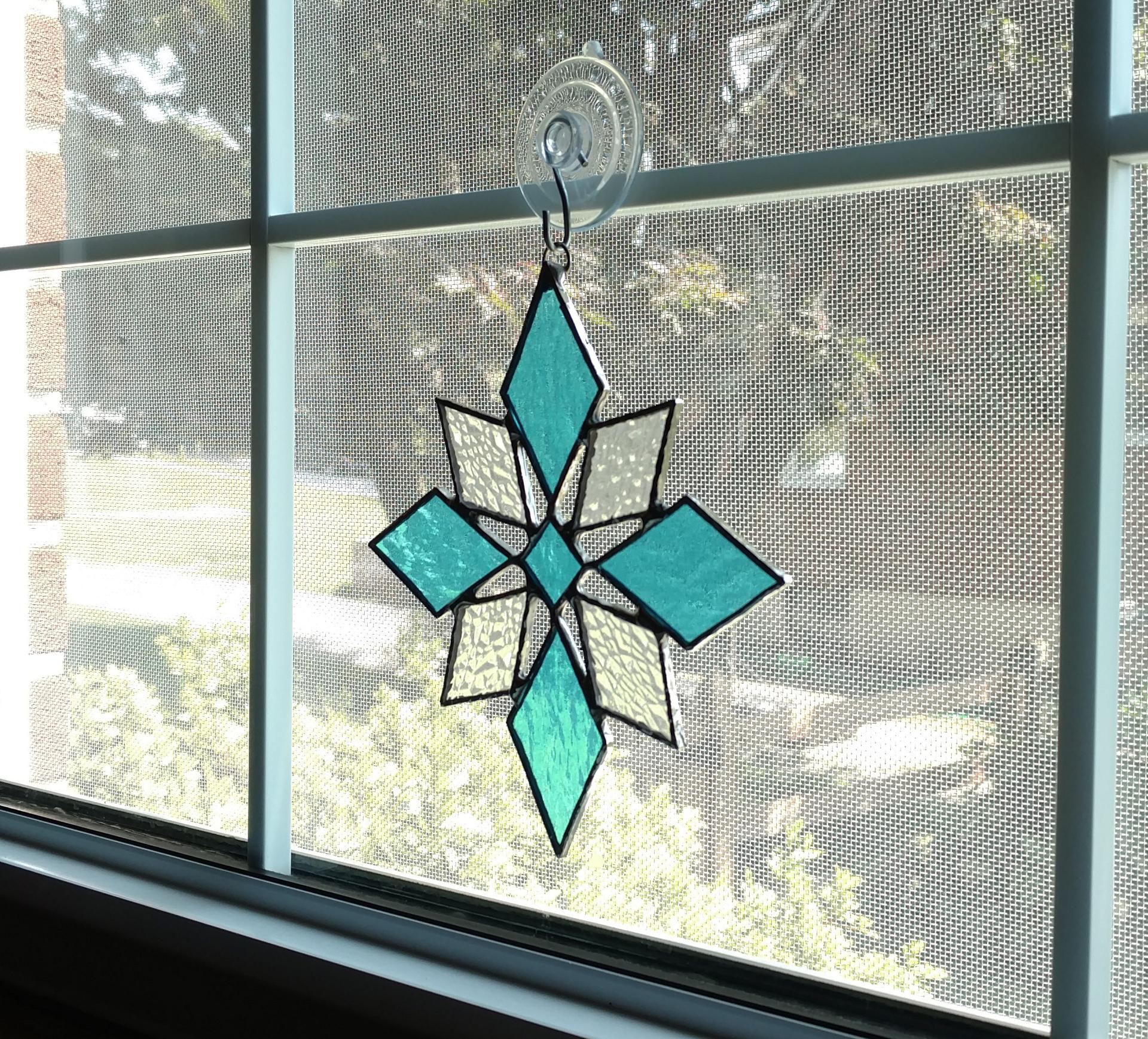 Snowflake Stained Glass Suncatcher