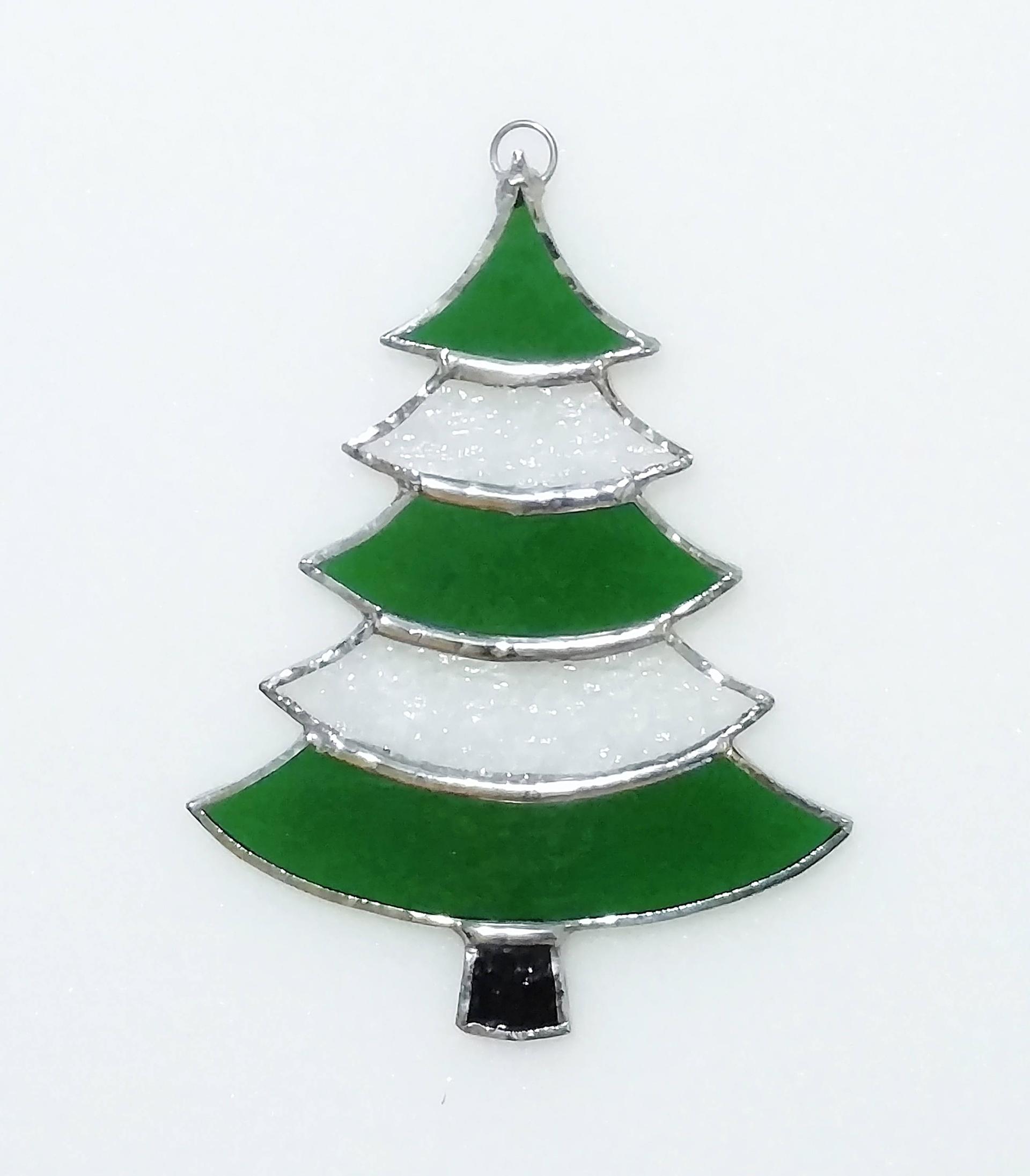 Stained Glass Christmas Tree Suncatcher / Ornament