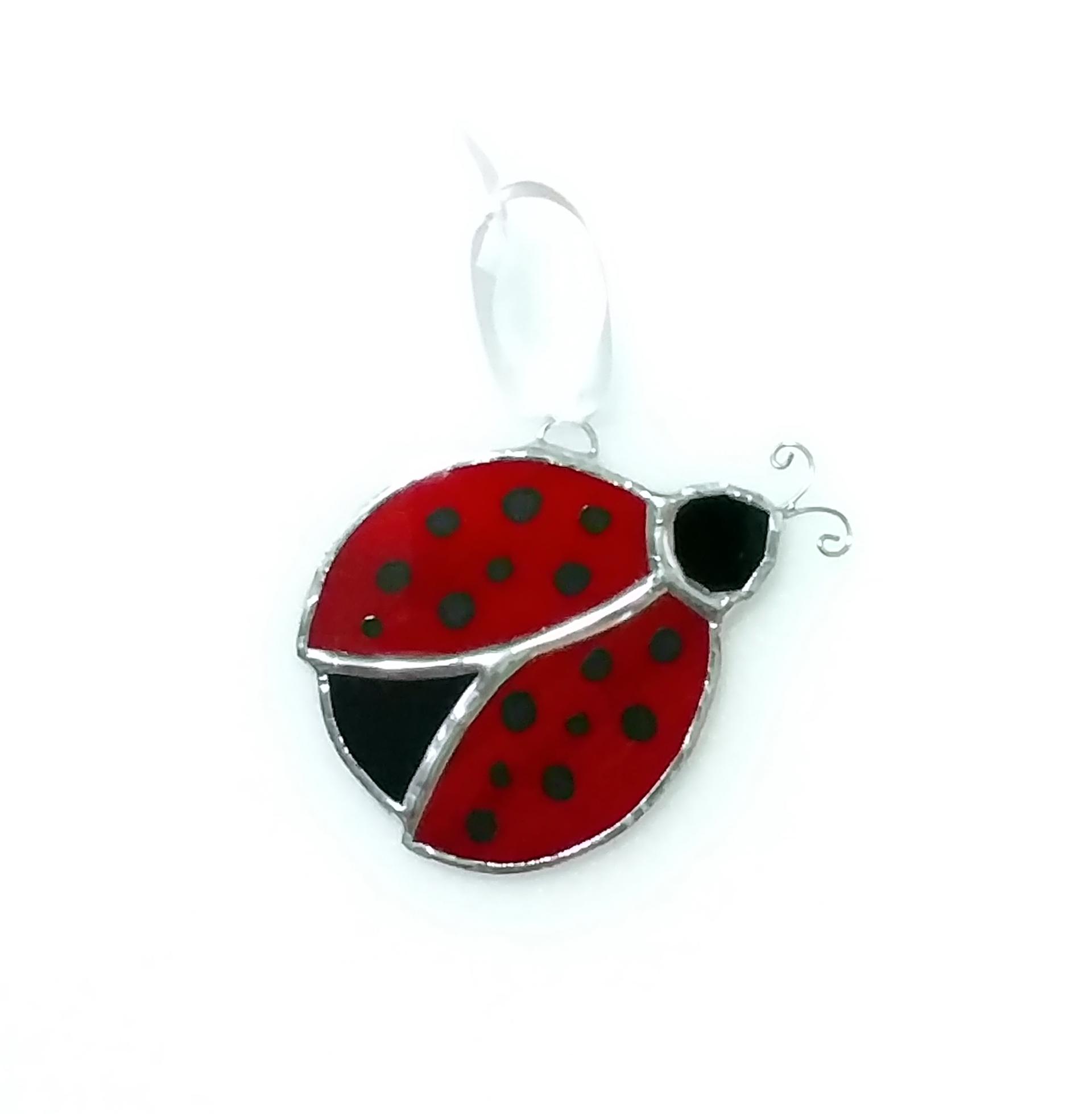 Ladybug Stained Glass Suncatcher