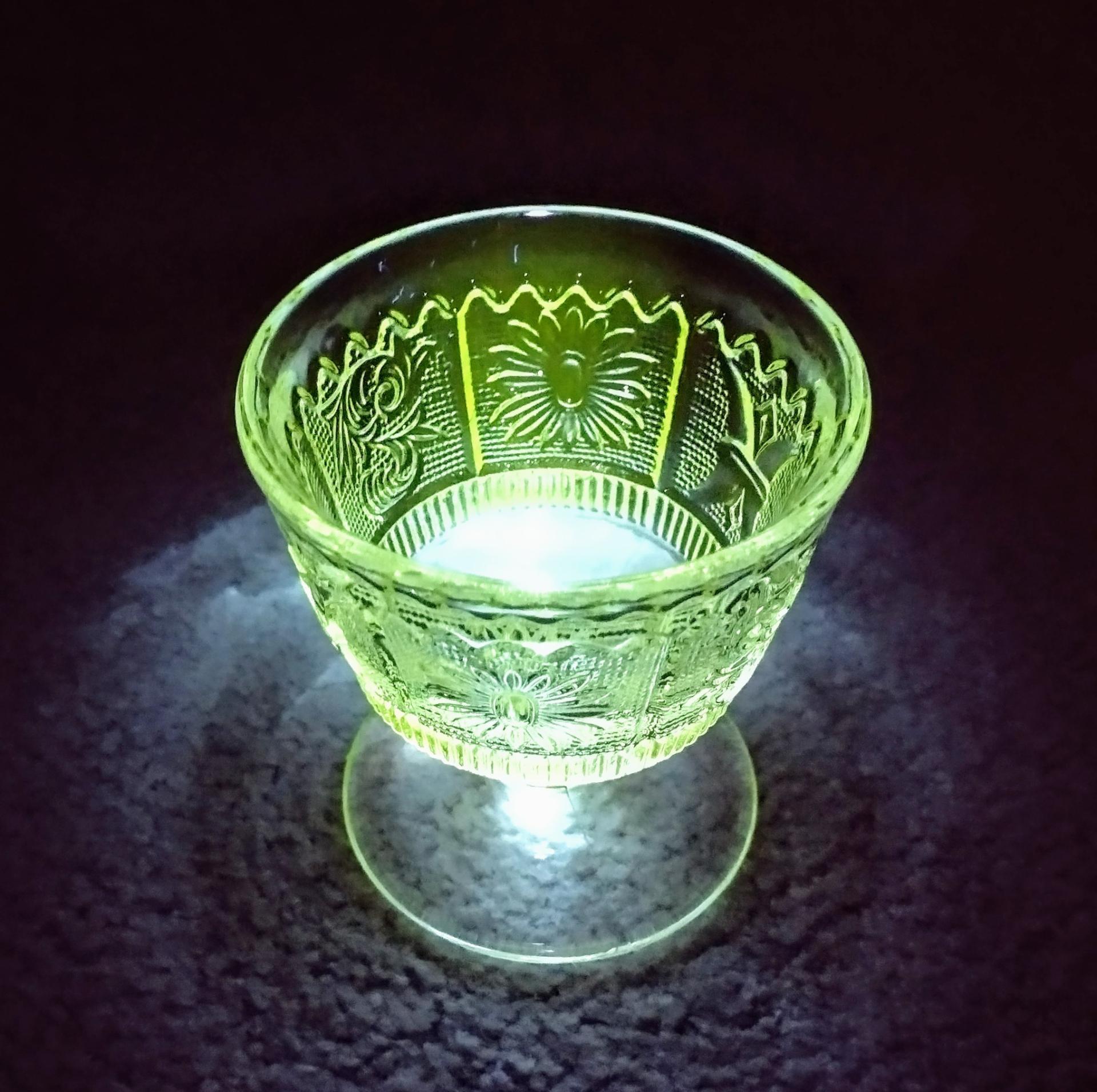 Vintage Westmoreland Princess Feather Clear Low Sherbet Cup, EAPG Dessert Cup, Manganese Glass