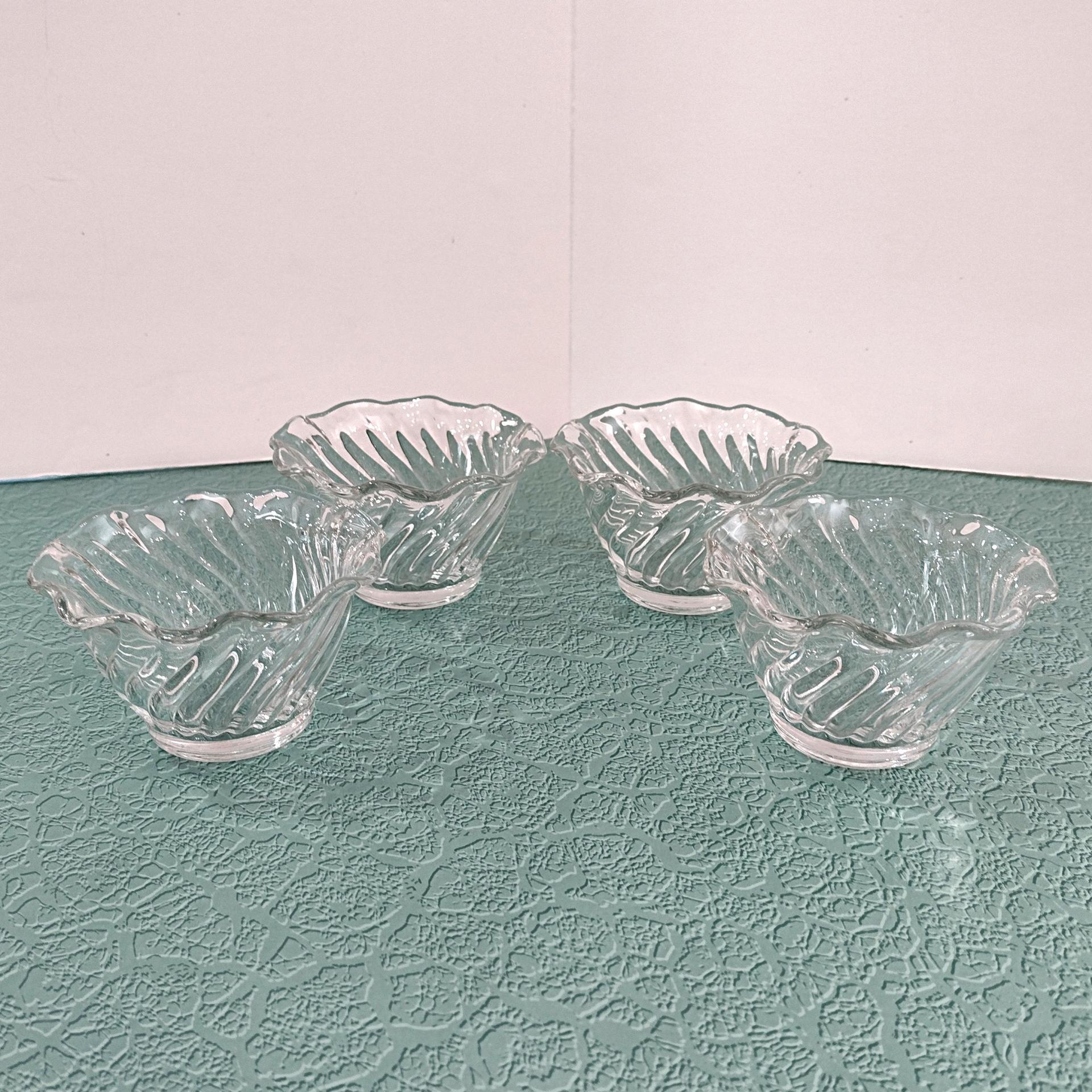 Anchor Hocking Waverly Dessert Sherbet Bowls, Set of Four
