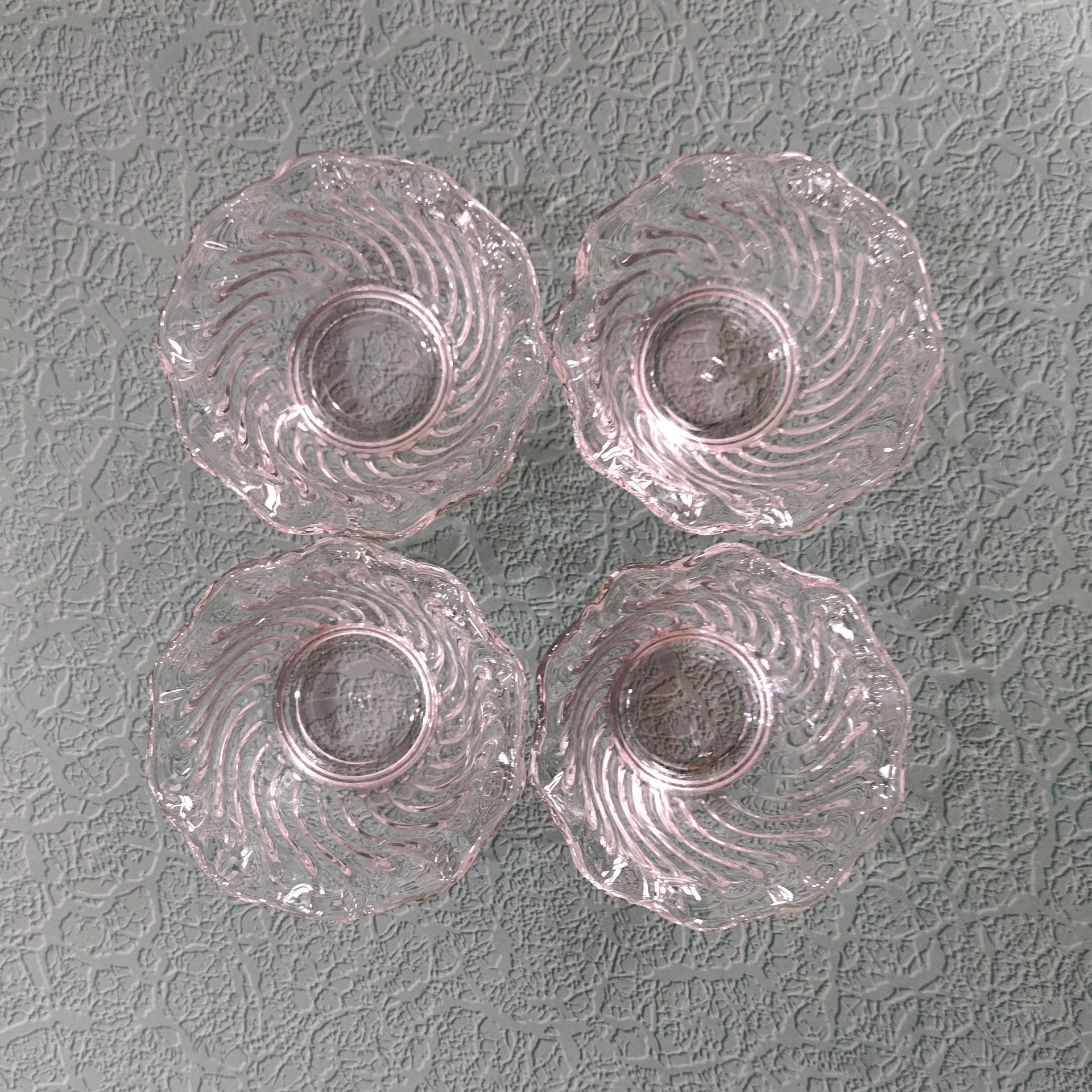 Anchor Hocking Waverly Dessert Sherbet Bowls, Set of Four