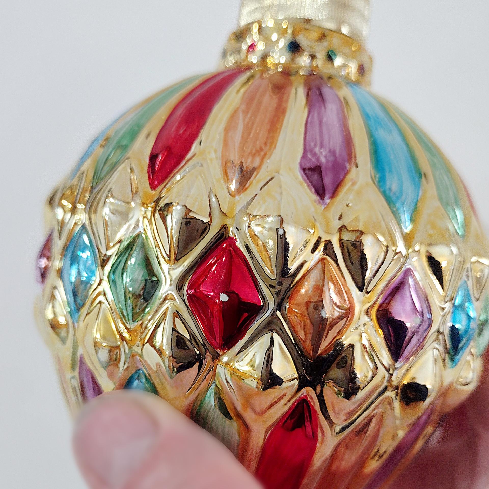Vintage Allure 1998 Glass Ornament Christmas Holiday Soap Dispenser