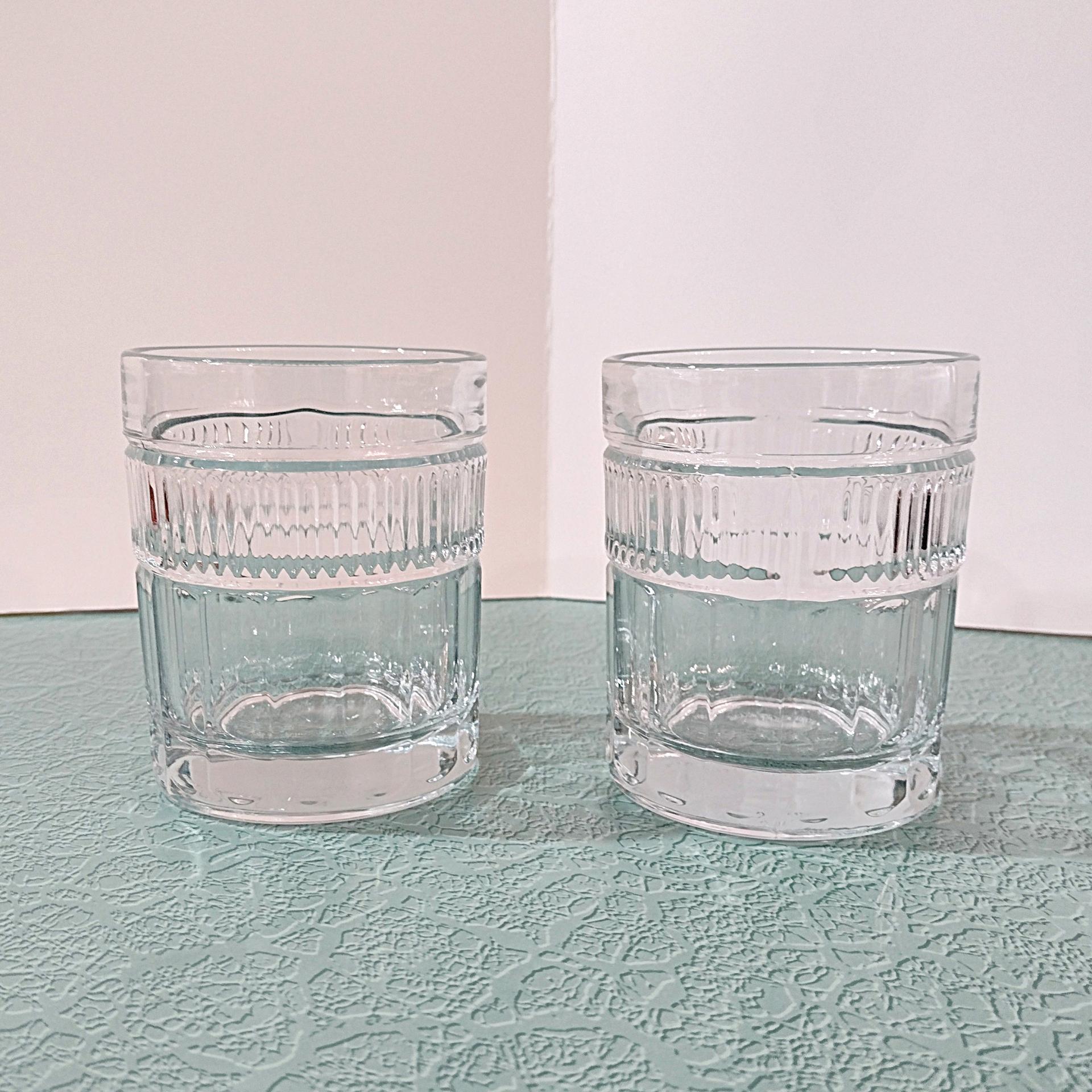 Vintage Anchor Hocking Annapolis Double Old Fashioned Lowball Whiskey Glasses, Set of 2