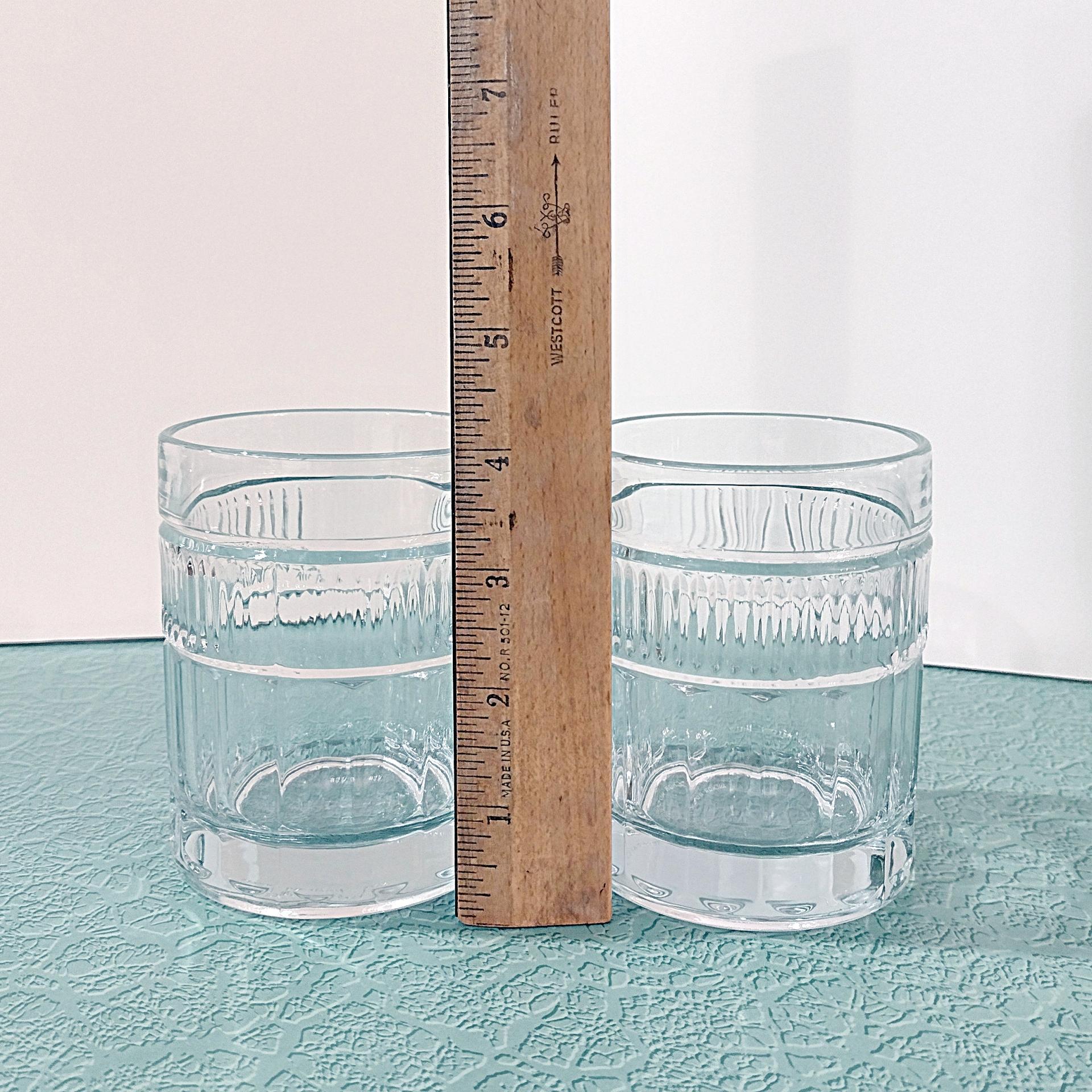 Vintage Anchor Hocking Annapolis Double Old Fashioned Lowball Whiskey Glasses, Set of 2