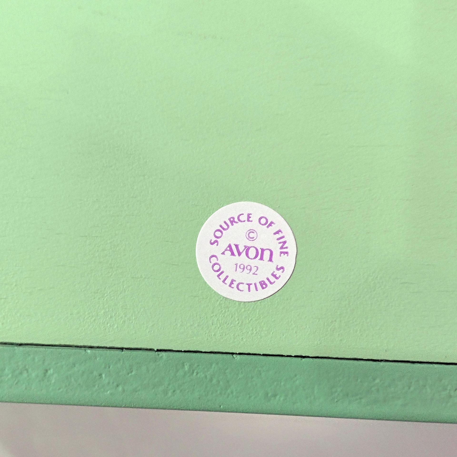 Vintage Avon Best Buddies Display Shelf, Wall Mount or Tabletop Green Tree Wooden Shelf, Kids Room Decor