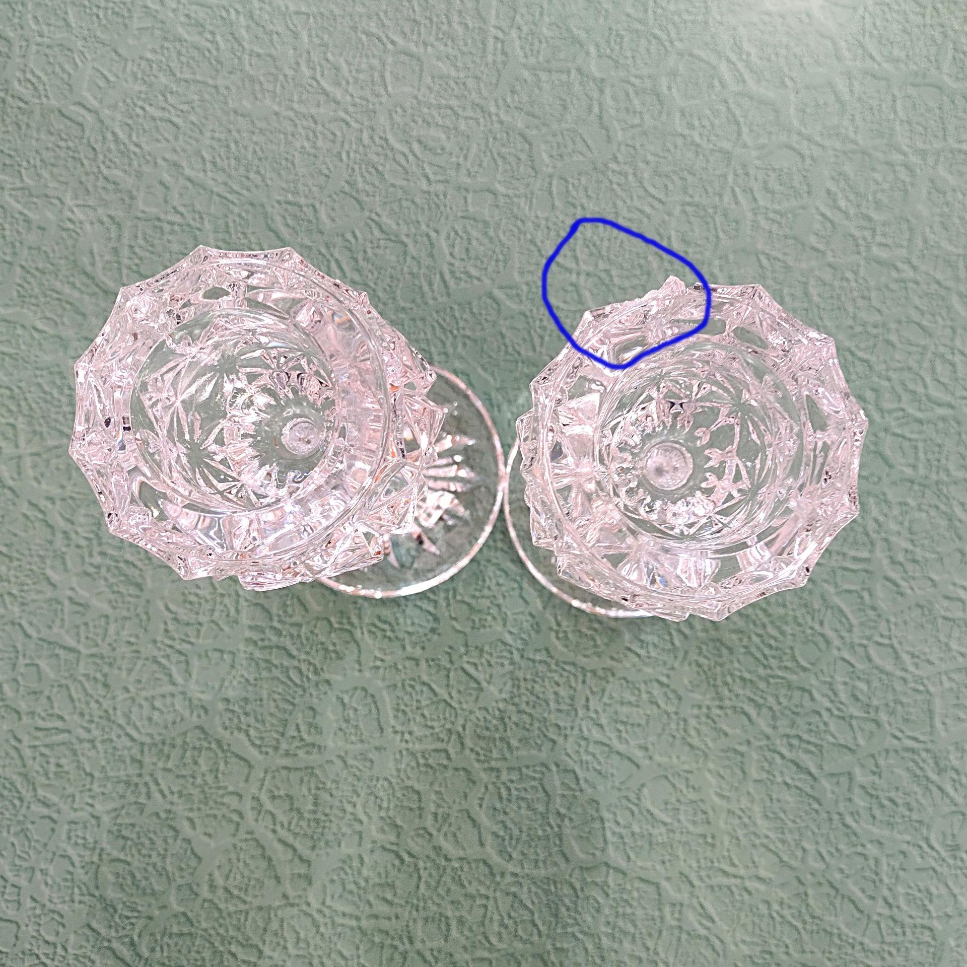 Vintage Crystal Hofbauer Byrdes Collection Taper Candle Holders with Figurative Bird Stems, Set of Two