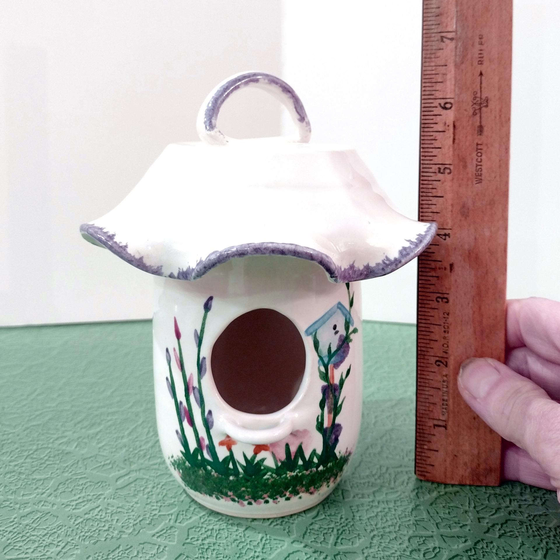Vintage Ceramic Birdhouse, Winding Creek Pottery Bird House