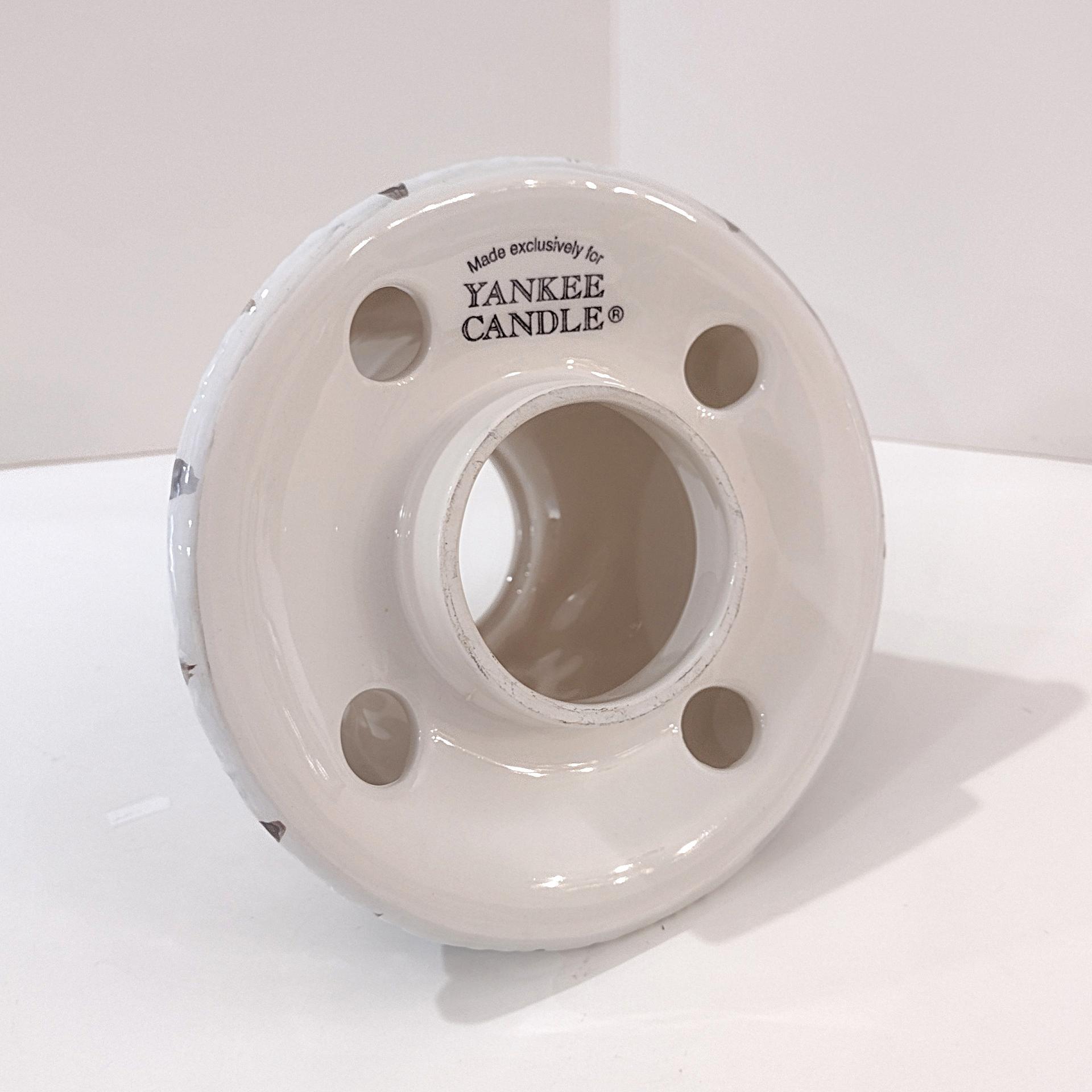 Vintage Yankee Candle Cardinal Warm Hearts Ceramic Candle Shade Jar Topper, Christmas Holiday Decor