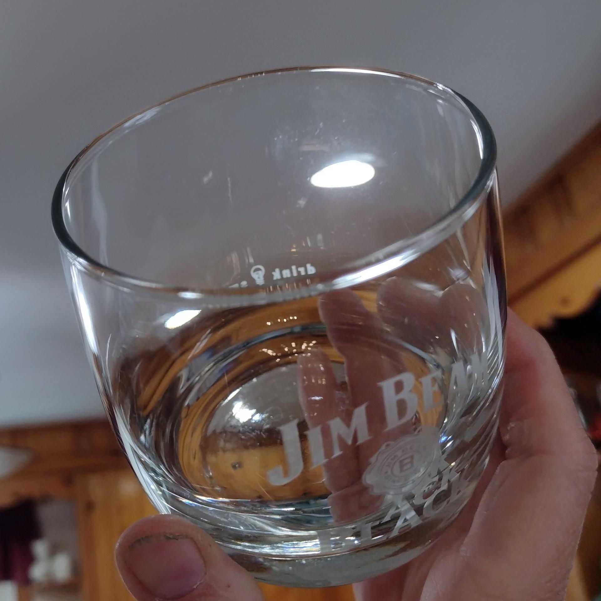 Vintage Jim Beam Black Rocks Whiskey Glasses, Set of Two
