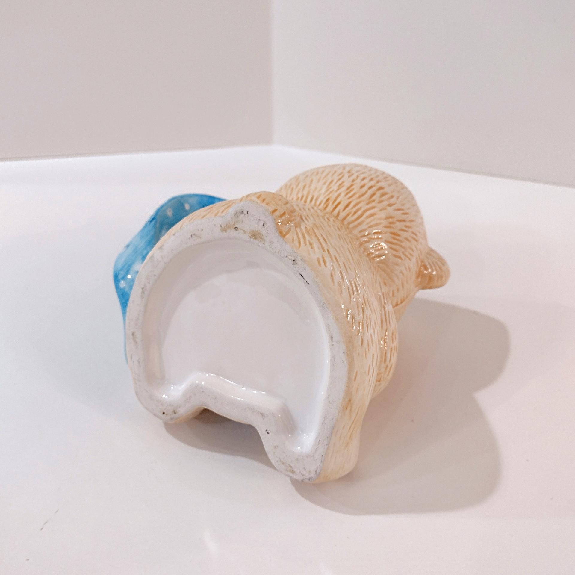 Vintage Tienshan Theodore Bear Figural Coffee Tea Mug, Teddy Bear Ceramic Mug, Planter Pot, Childs Room Nursery Decor