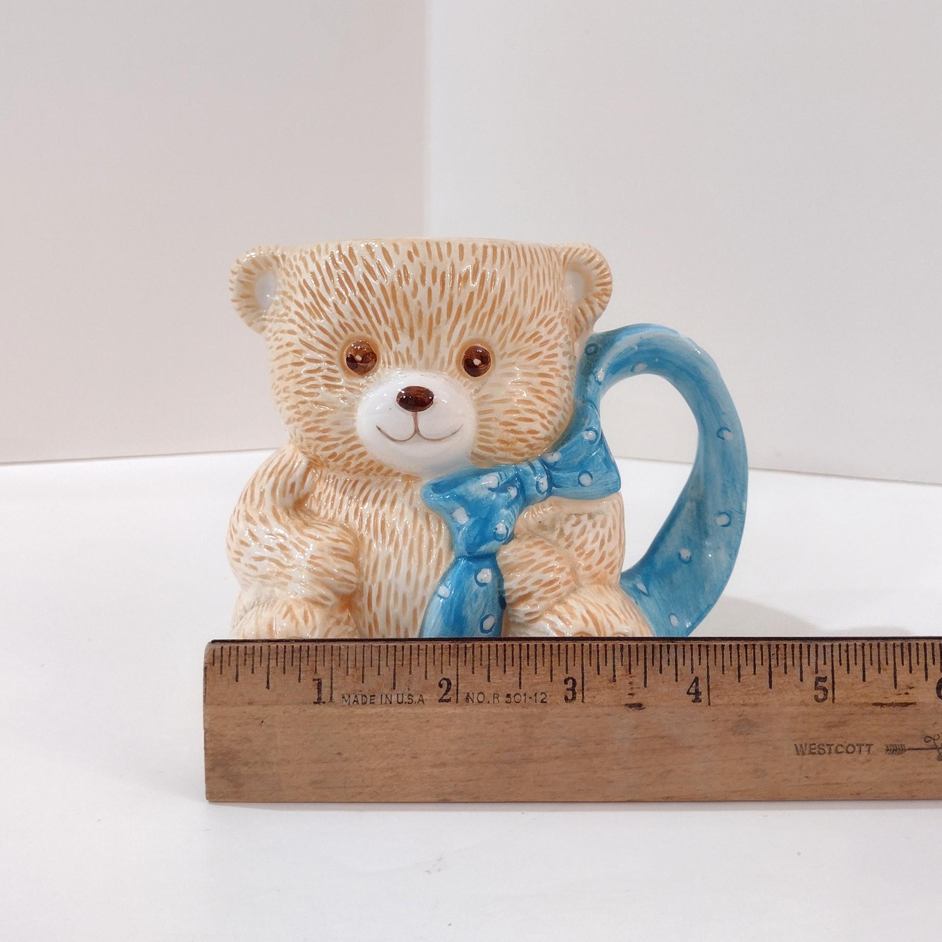 Vintage Tienshan Theodore Bear Figural Coffee Tea Mug, Teddy Bear Ceramic Mug, Planter Pot, Childs Room Nursery Decor