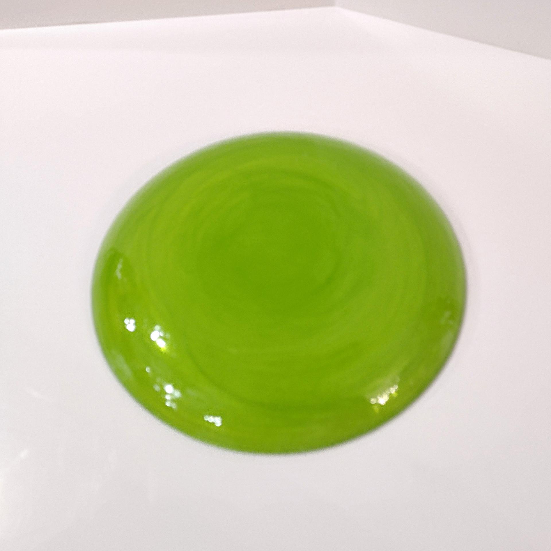  Vintage Turkish Blue and Green Swirl Glass Plates, Set of Two, Blue Glass Dinner Plate, Green Glass Salad Plate