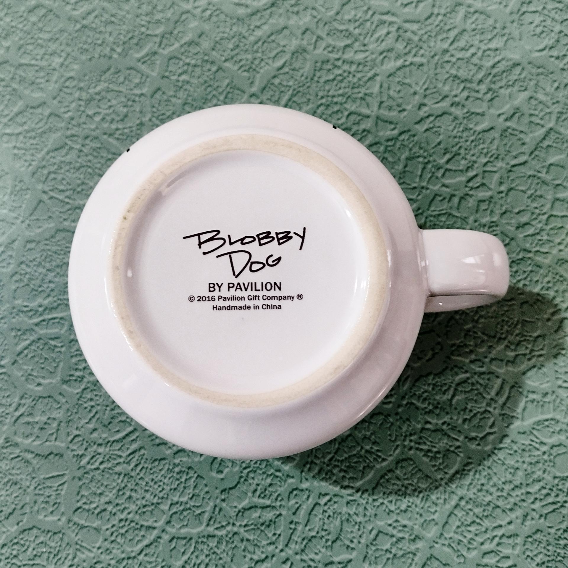 Vintage Crazy Dog Lady Blobby Dog Ceramic Coffee Tea Mug, Dog Lover Gift