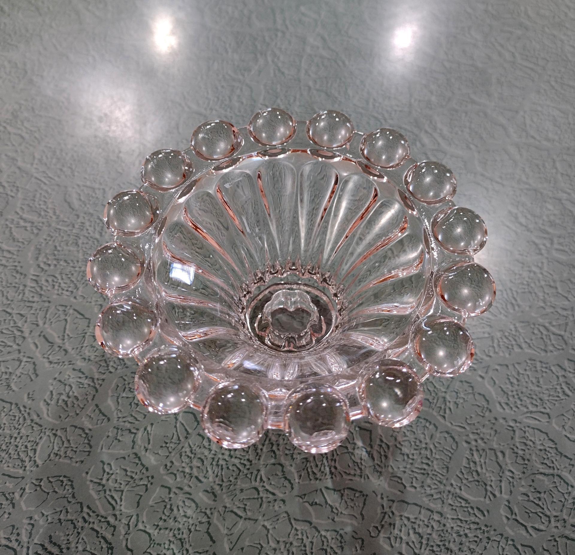 Vintage Anchor Hocking Berwick Boopie Glass Candle Holder