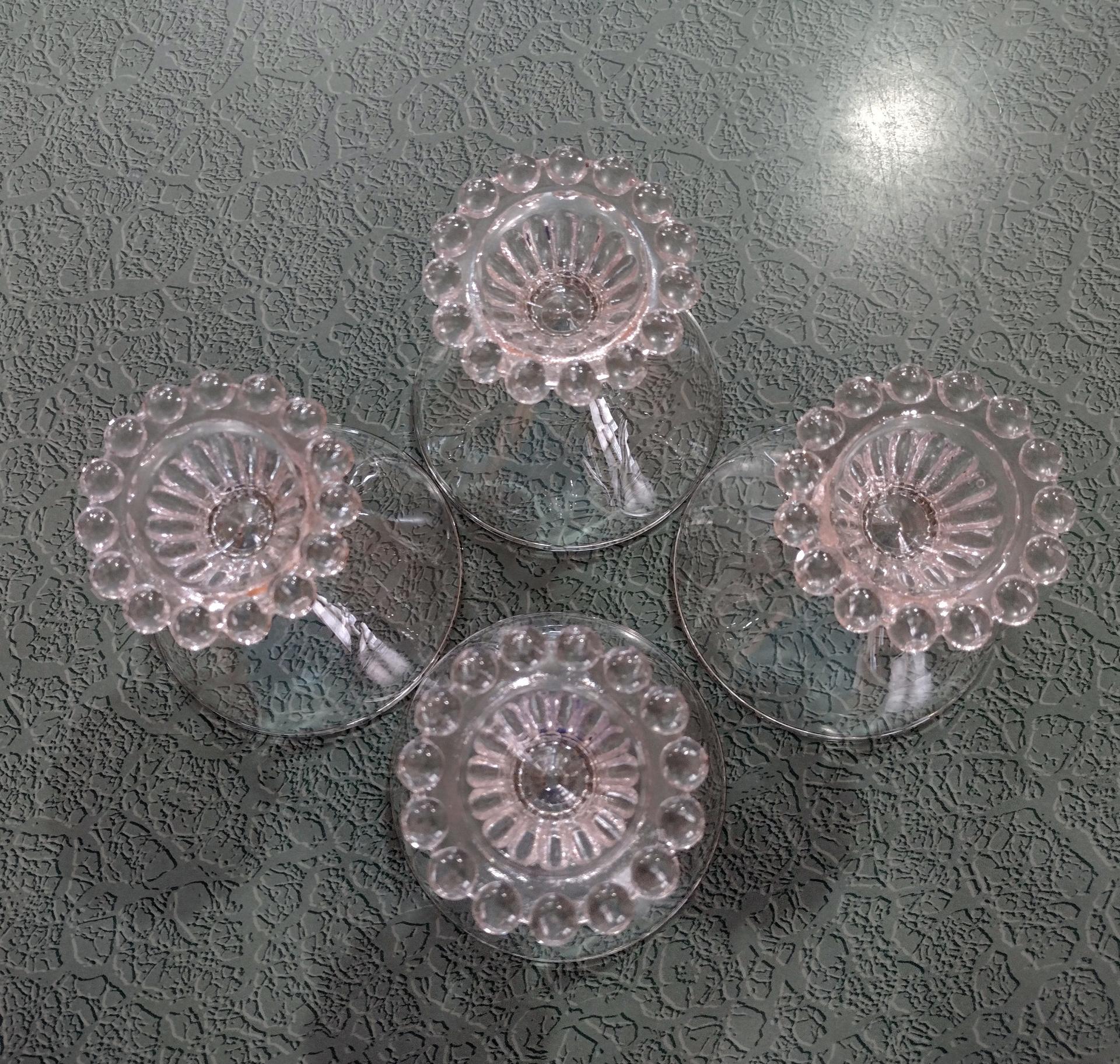 Vintage Anchor Hocking Berwick Boopie Champagne / Tall Sherbet Glasses, Set of Four