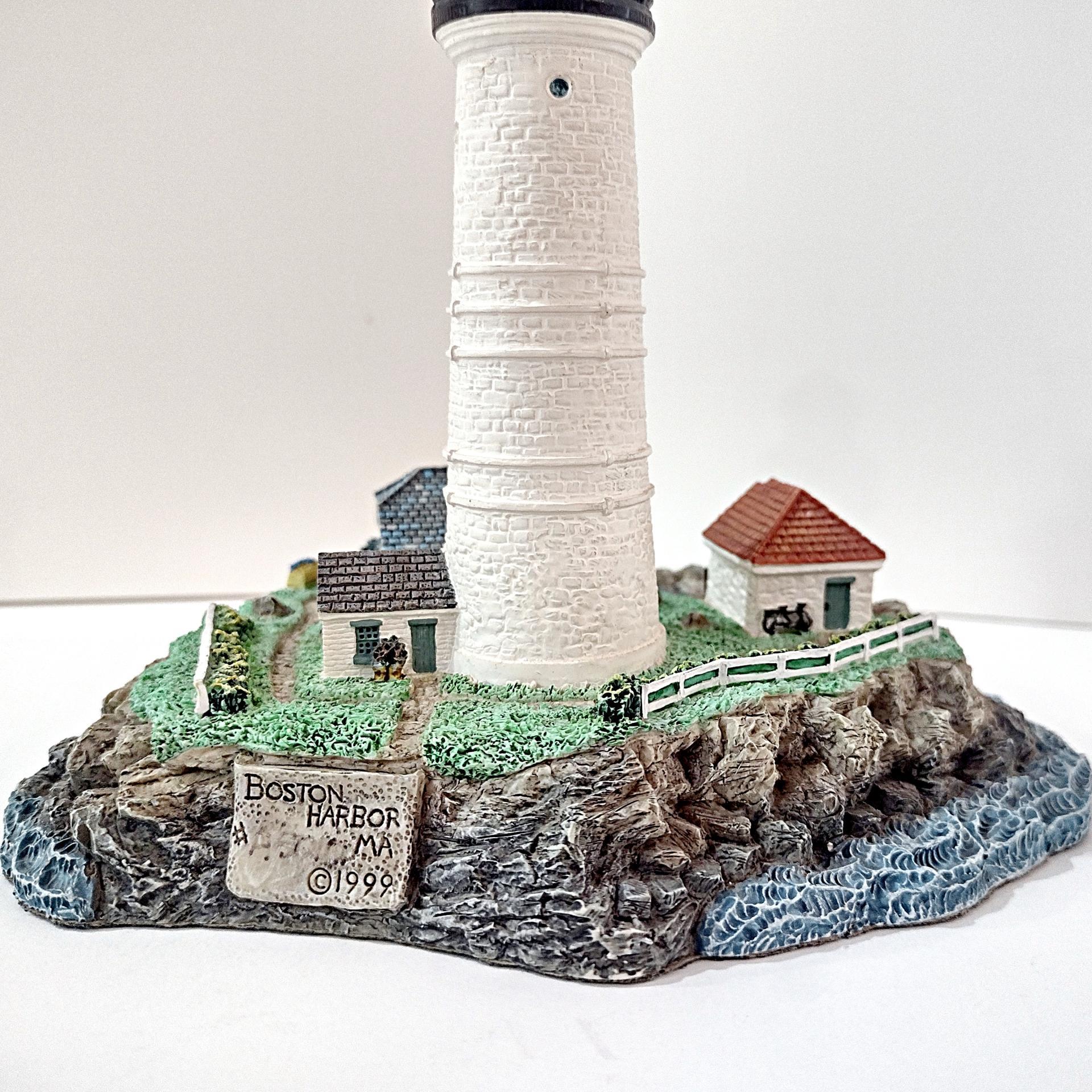Vintage Boston Harbor Lighthouse Figurine, 1999 Harbor Lights #402R Younger and Associates