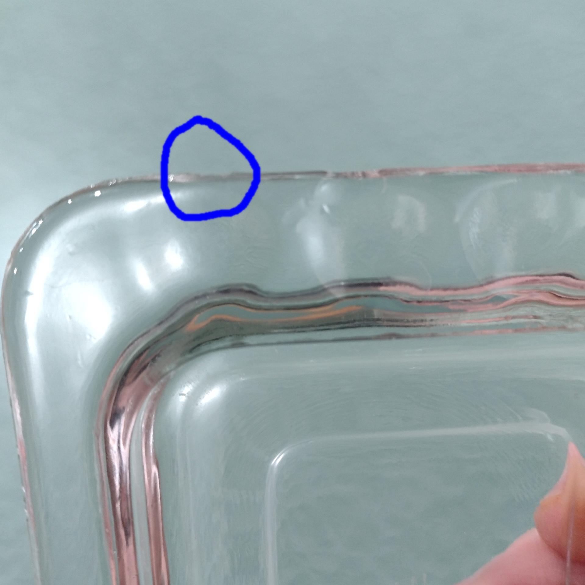 Vintage Clear Glass Butter Dish with Thumbprint Design