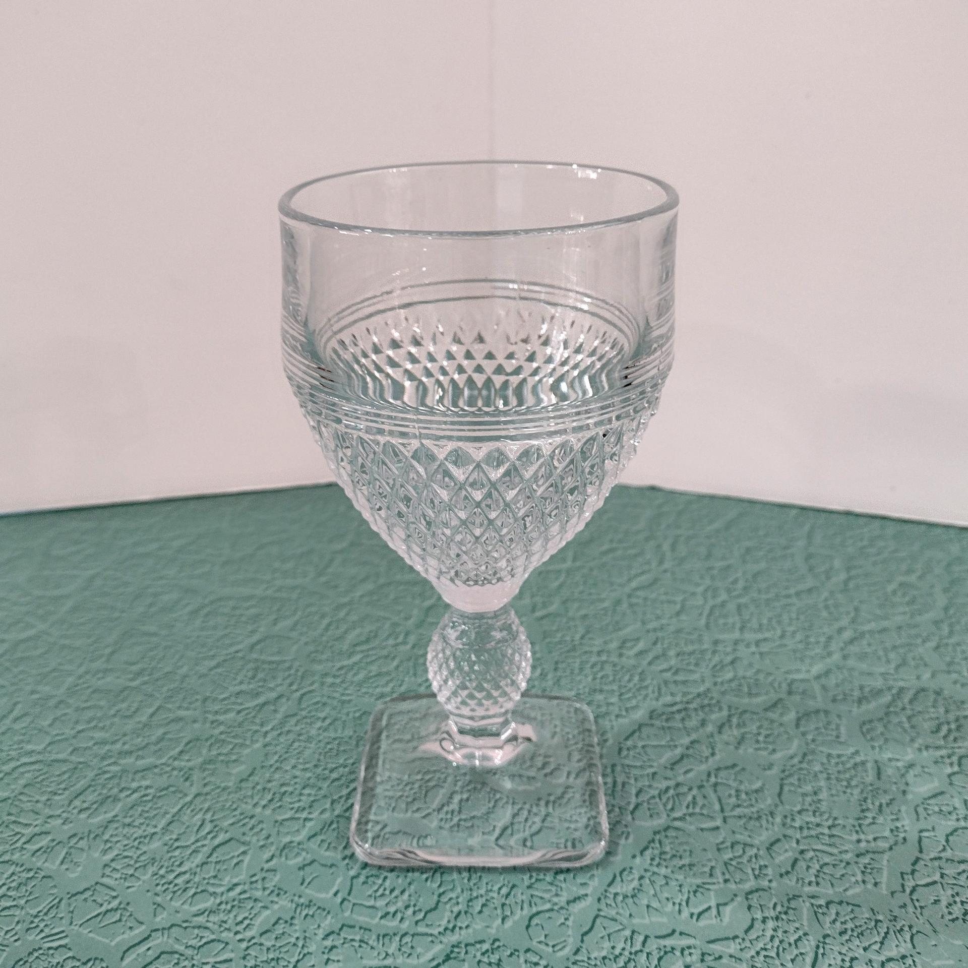 Vintage Cambridge Mt. Vernon Water Wine Goblet, UV Reactive Glass