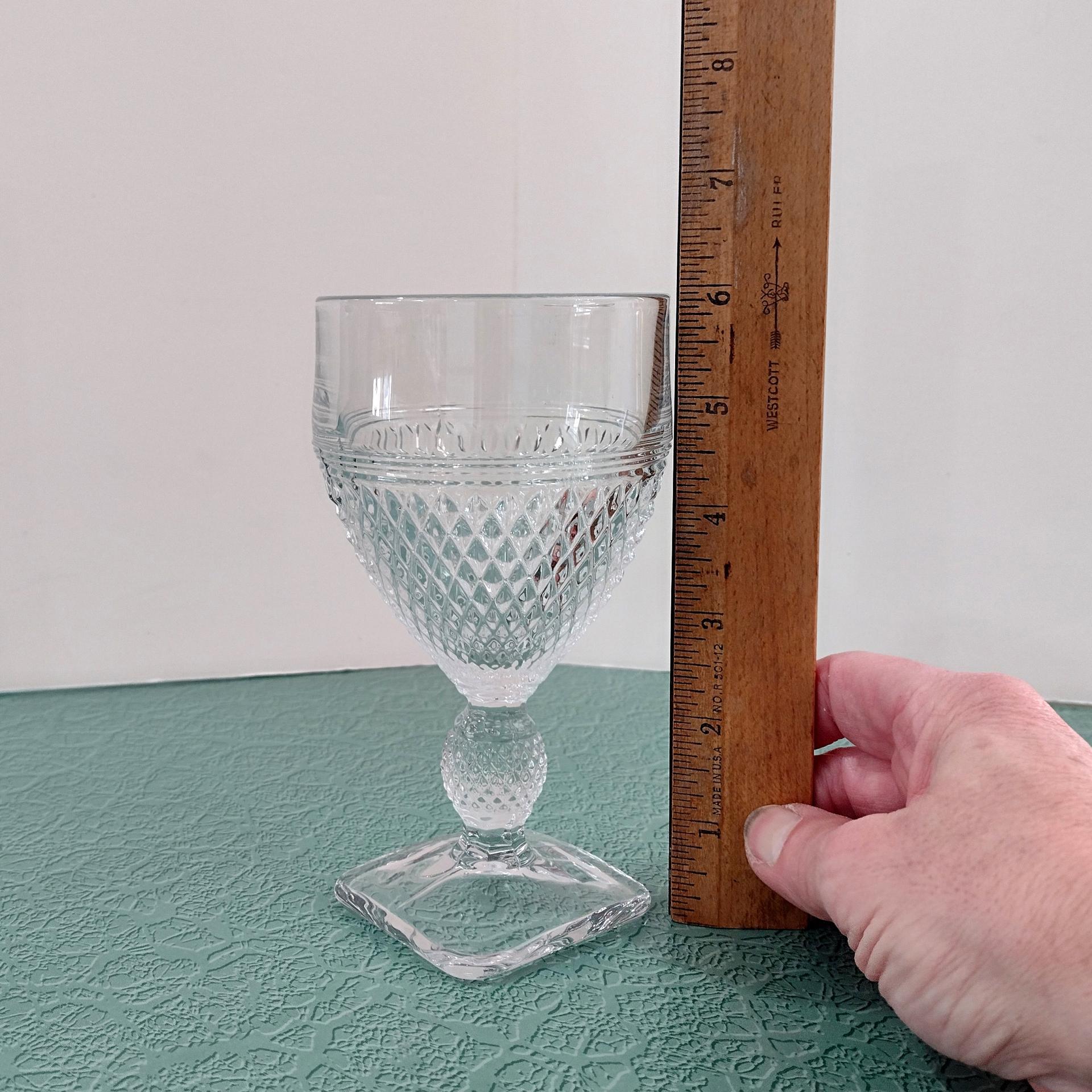 Vintage Cambridge Mt. Vernon Water Wine Goblet, UV Reactive Glass