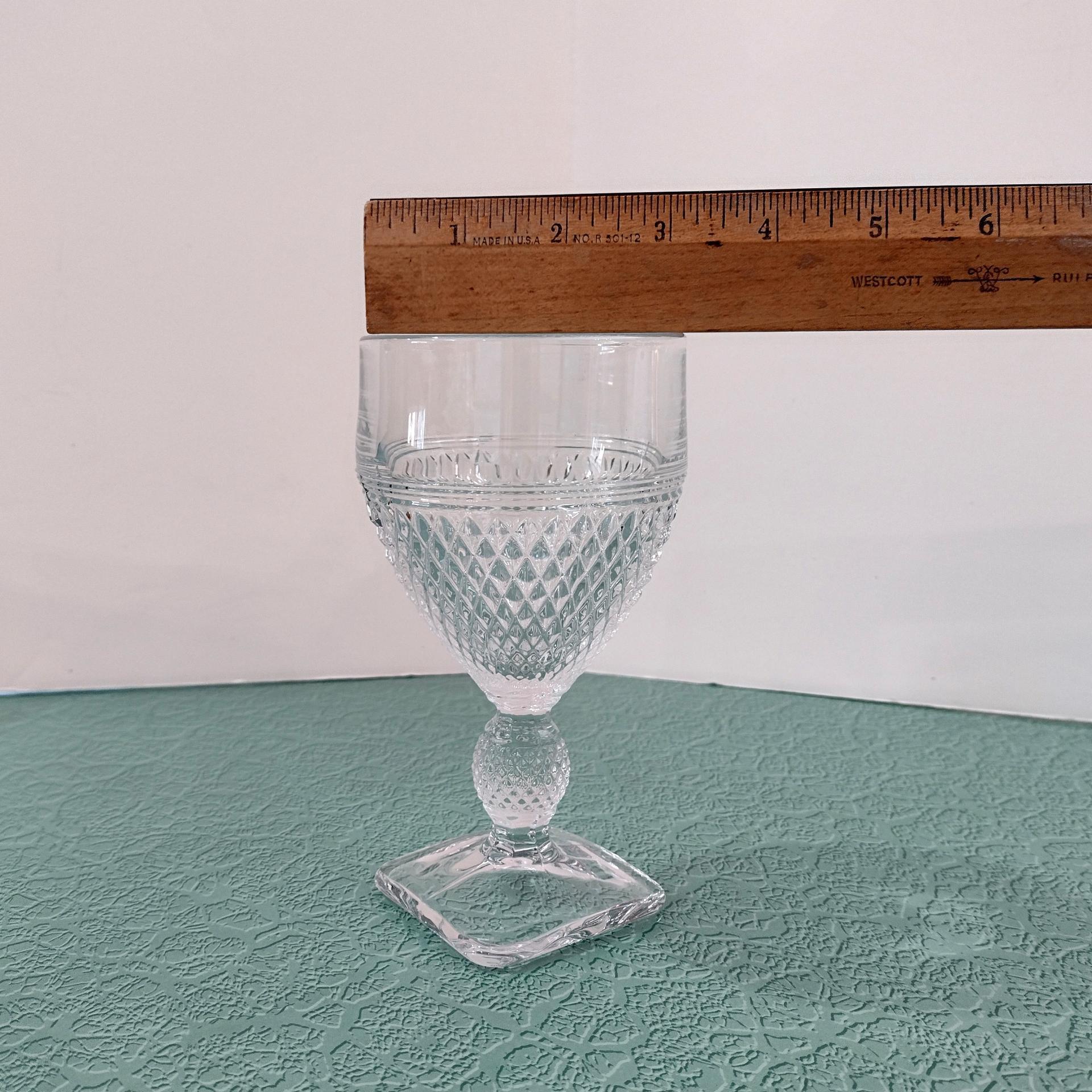 Vintage Cambridge Mt. Vernon Water Wine Goblet, UV Reactive Glass