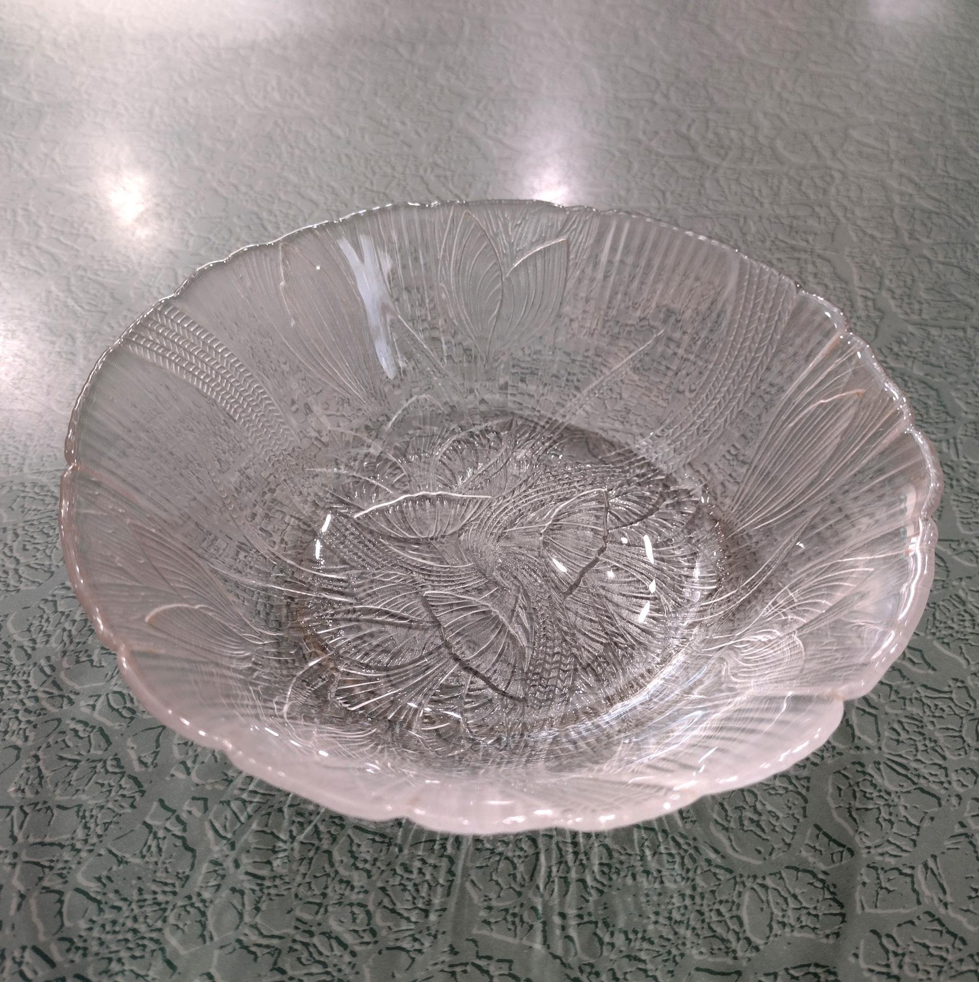 Vintage Arcoroc Canterbury Crocus Clear Glass Cereal Bowls, Set of 4