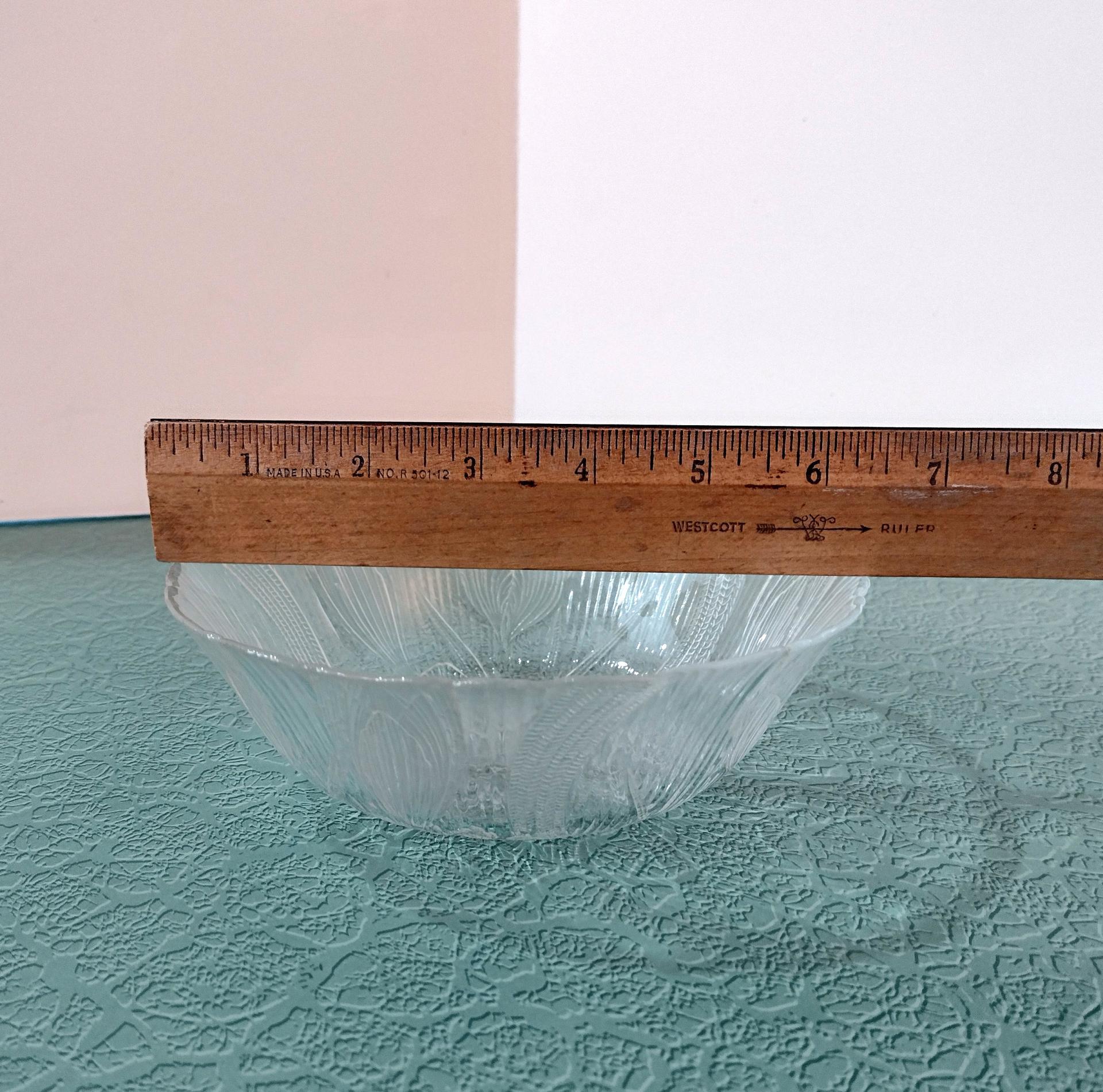 Vintage Arcoroc Canterbury Crocus Clear Glass Cereal Bowls, Set of 4